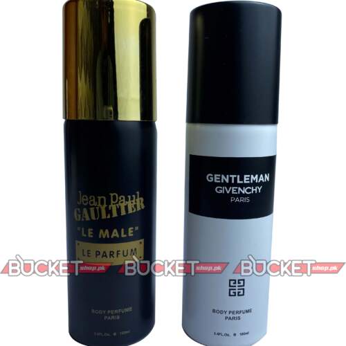 Set of Two Body Sprays | Jean Paul Gaultier Le Male Le Parfum & Givenchy Gentleman