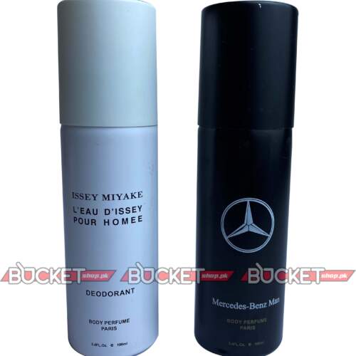 Set of Two Body Sprays | Issey Miyake L'eau D'Issey Pour Homee & Mercedes-Benz Man